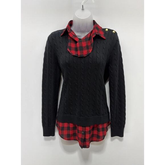 Lauren Ralph Lauren Women's Shirt Sweater Small BLACK - Picture 1 of 7